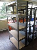 2 x bays of boltless/bolted 5 shelf units