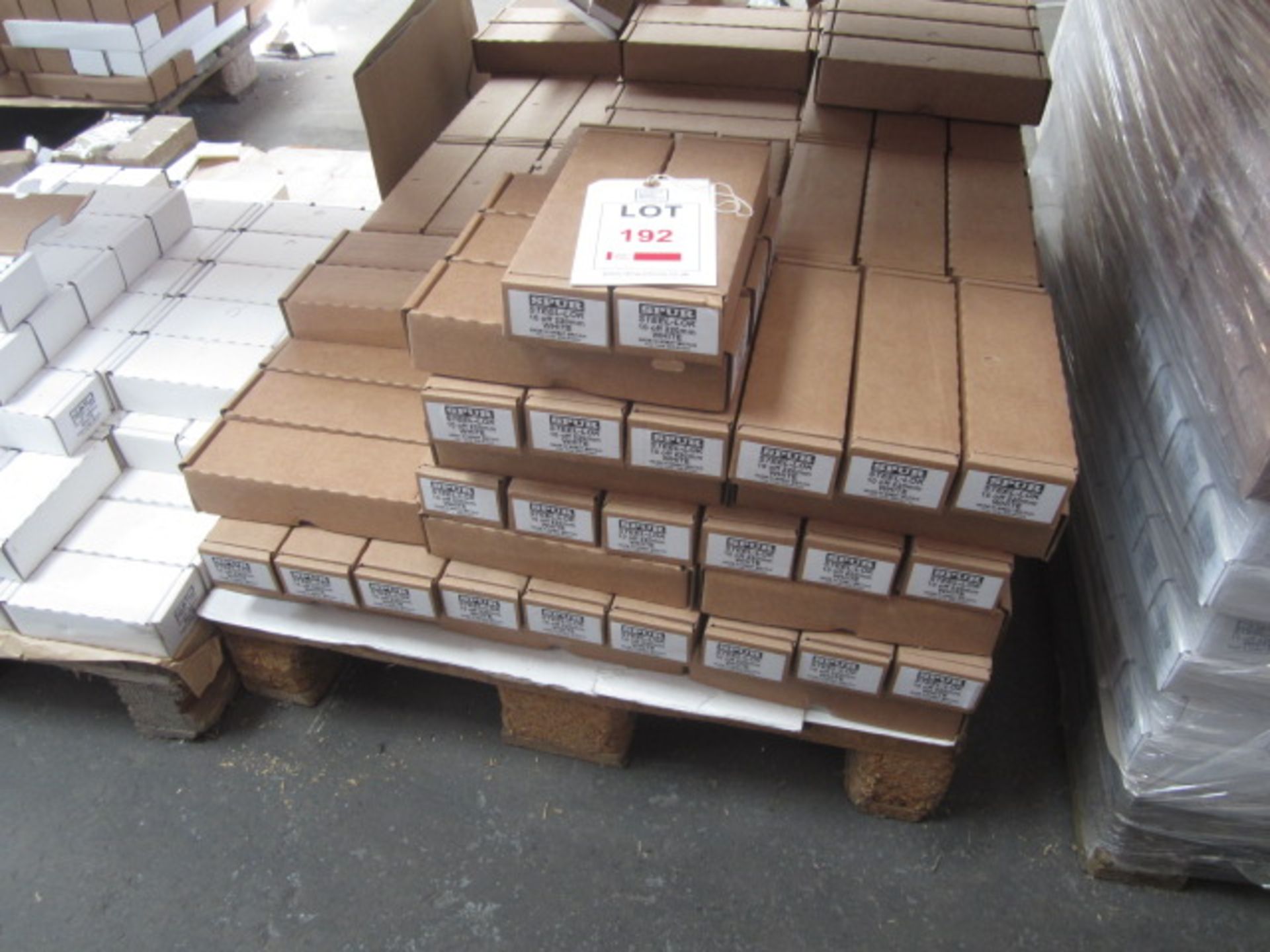 Contents of pallet to include Spur Steel-Lok 220mm white bracket. (Please note: this lot must be