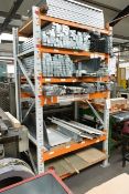 One bay of adjustable boltless pallet racking, approx height 2.4m, 1.35m width per pay (excludes all