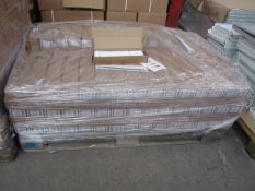 Pallet and contents to include Prostore 370mm white brackets "twin slot". (Please note: this