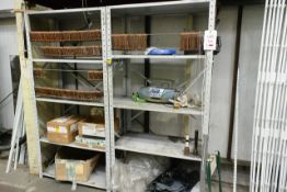 Two bays of 4 shelf bolted stores racking (excludes all contents). Please note: This lot must be