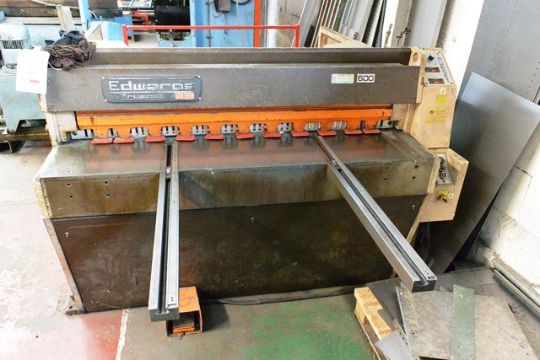 Edwards 1250 x 3.5mm powered guillotine, model 3.5/1250, serial no: 823850255, power back gauge - Image 2 of 6