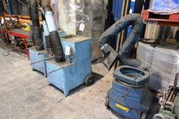 Four various Donaldson Torit and Nederman mobile dust extractors (240v) (sold as spares/repairs)