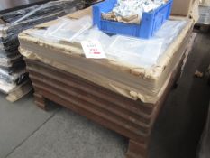 Steel stillage and contents to include 245mm spring rod bookend (white). (Please note: this lot must