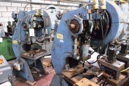 Two S and B No.9 inclinable mechanical power press (working condition unknown) (please note: A