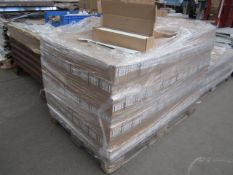 Pallet and contents to include Prostore 370mm white brackets "twin slot". (Please note: this