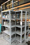 Five bays of boltless stores racking, approx 900mm width per bay (5 shelf) (please note this lot can