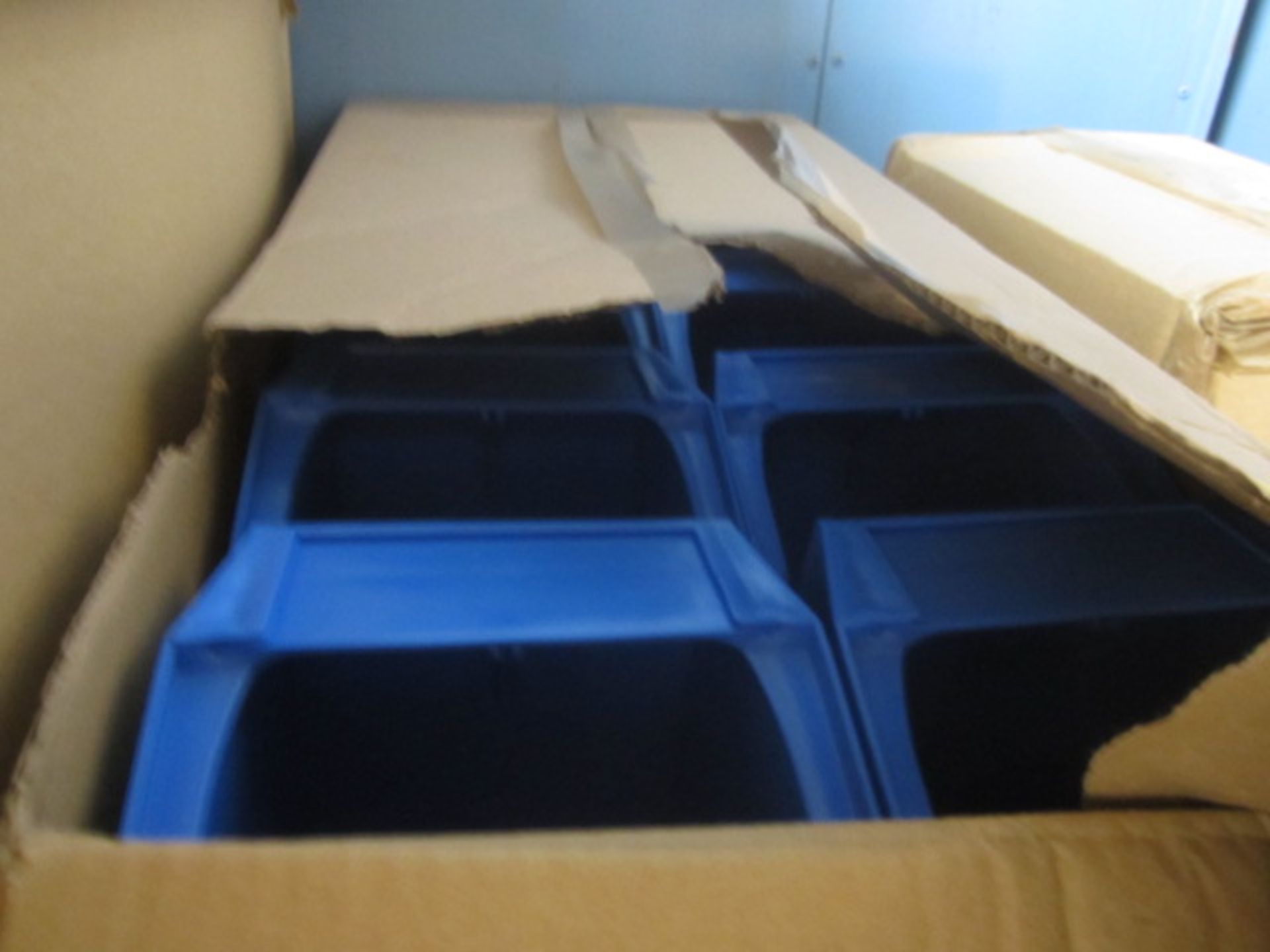 Quantity of various plastic tote bins (Lin Bins) circa 12 boxes - Image 2 of 7