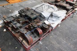 Four pallets of assorted steel jigs (please note this lot can only be removed between Monday 9th and