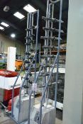 Two powder coating/spray paint applicator stands, approx 3.5m in height (working condition unknown)