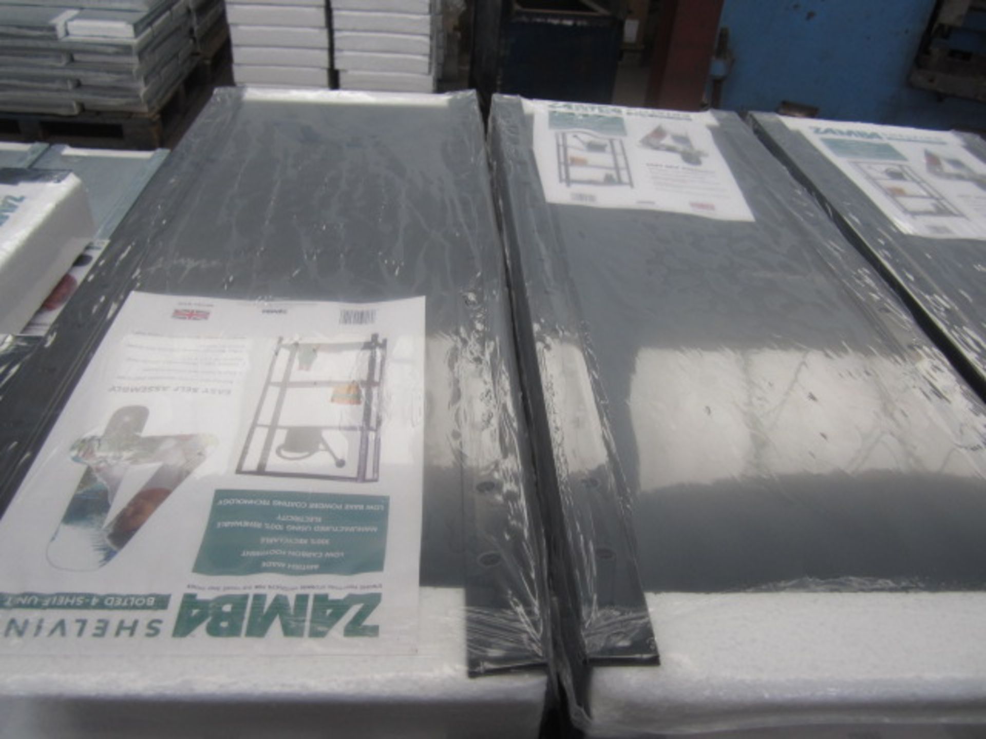 8 x packs Zamba bolted 4 shelf unit, width: 700mm x depth: 300mm x height: 1500mm