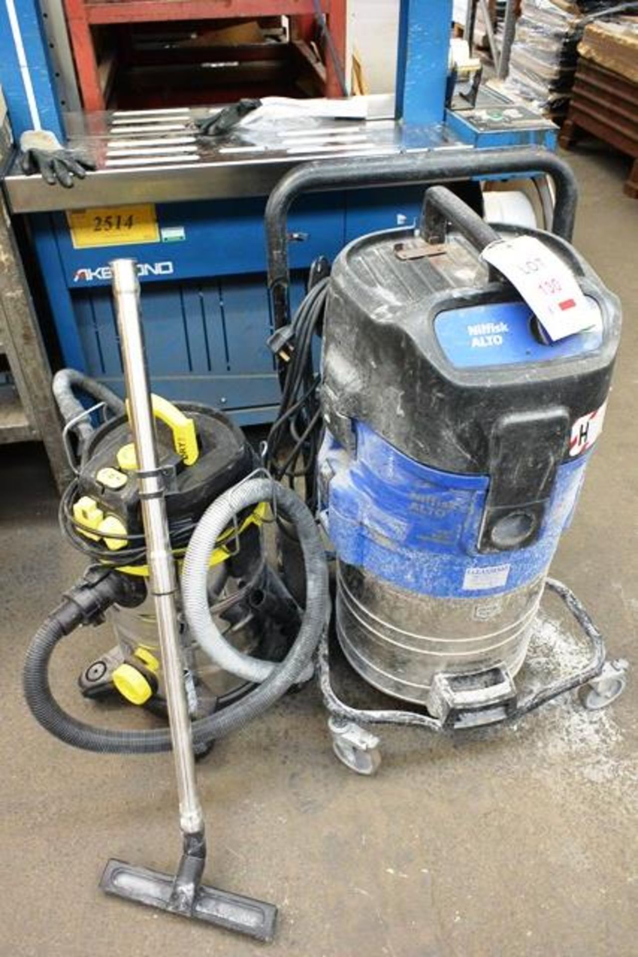 Two various Hoovers including Nilfisk Alto and Parkside (only one hose)