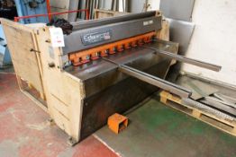 Edwards 1250 x 3.5mm powered guillotine, model 3.5/1250, serial no: 823850255, power back gauge
