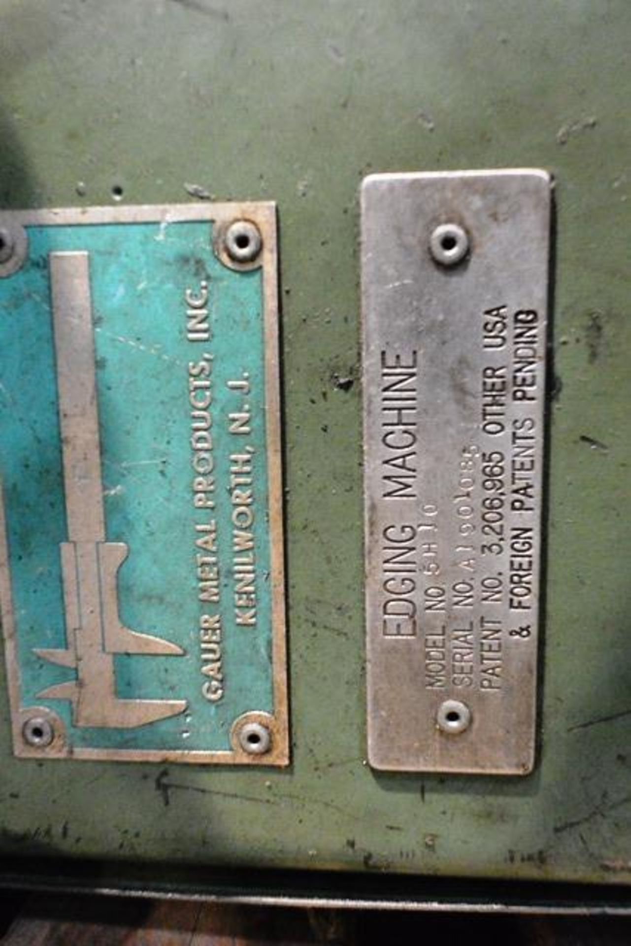 Gauer Metal Products 5H edging machine (working condition unknown). *NB: this item has no CE - Bild 2 aus 2