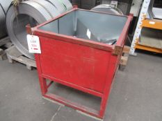 Steel stillage and contents to include cabinet brackets