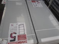 2 x packs Zamba medium duty bolted 5 shelf unit, width: 900mm x depth: 400mm x height: 1850mm