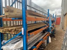 3 Bays of heavy duty racking, * uprights 2400mm 16 cross beams 2700mm (collection only on Thursday)