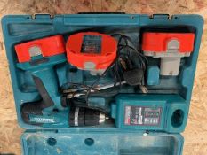 Makita 839/D cordless drill c/w 3 batteries & charger 240v & carry case