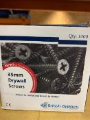 British gypsum 35mm drywall screws 8 boxes of 1000