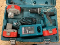 Makita 839/D cordless drill c/w 2 batteries & charger 240v & carry case