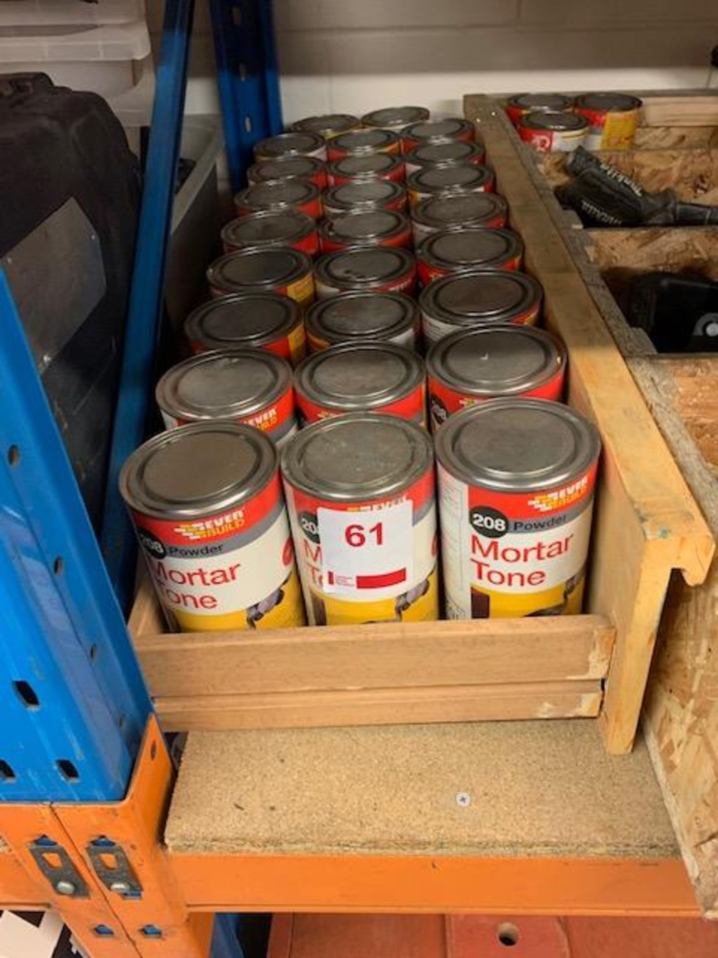 26 tins of Ever Build 208 powder mortar (red)