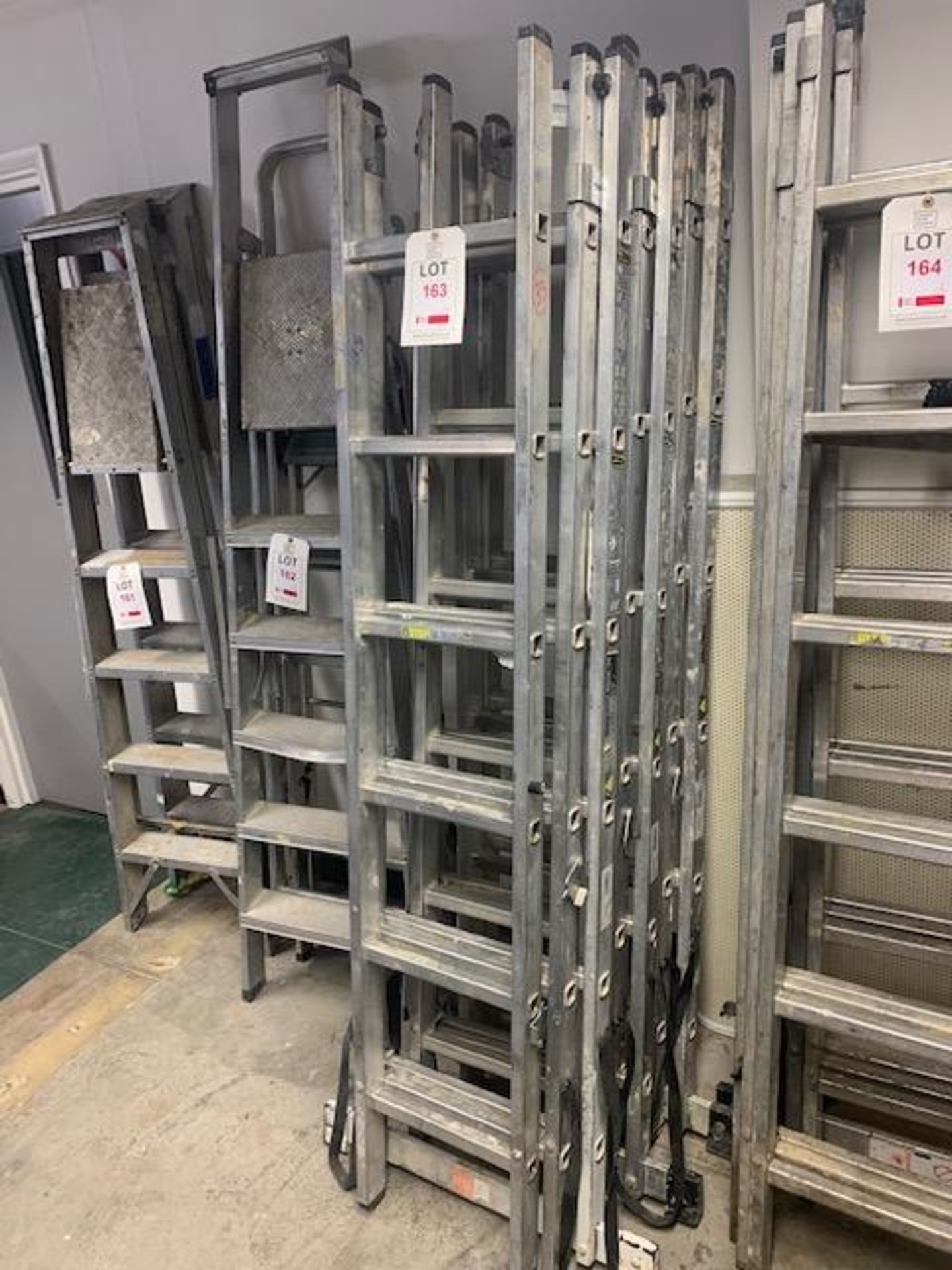 3x Youngman combi 100 3 section step ladders