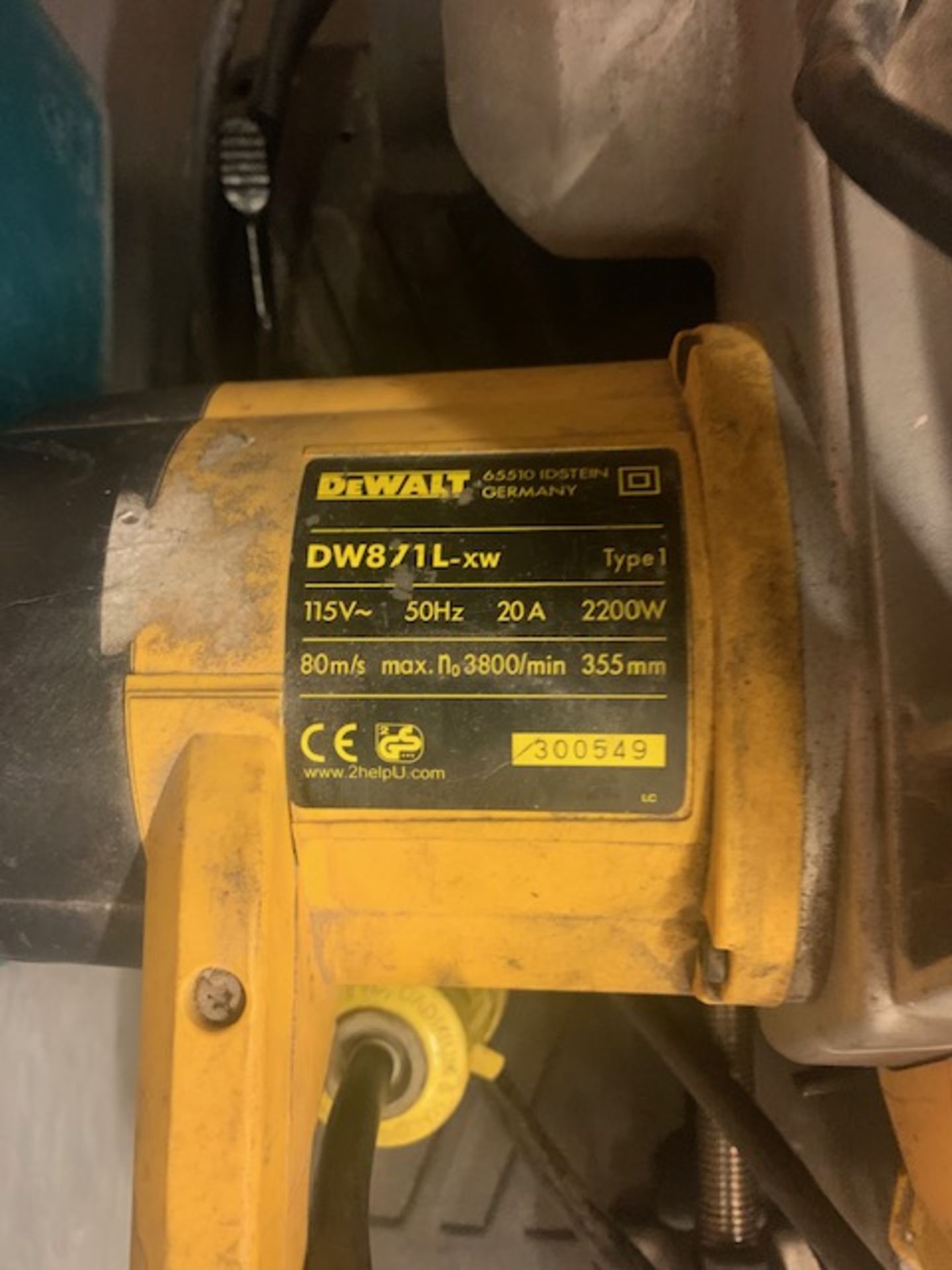 Dewalt DW8712-xw pull chain saw 110v s/n 300549 - Image 3 of 3