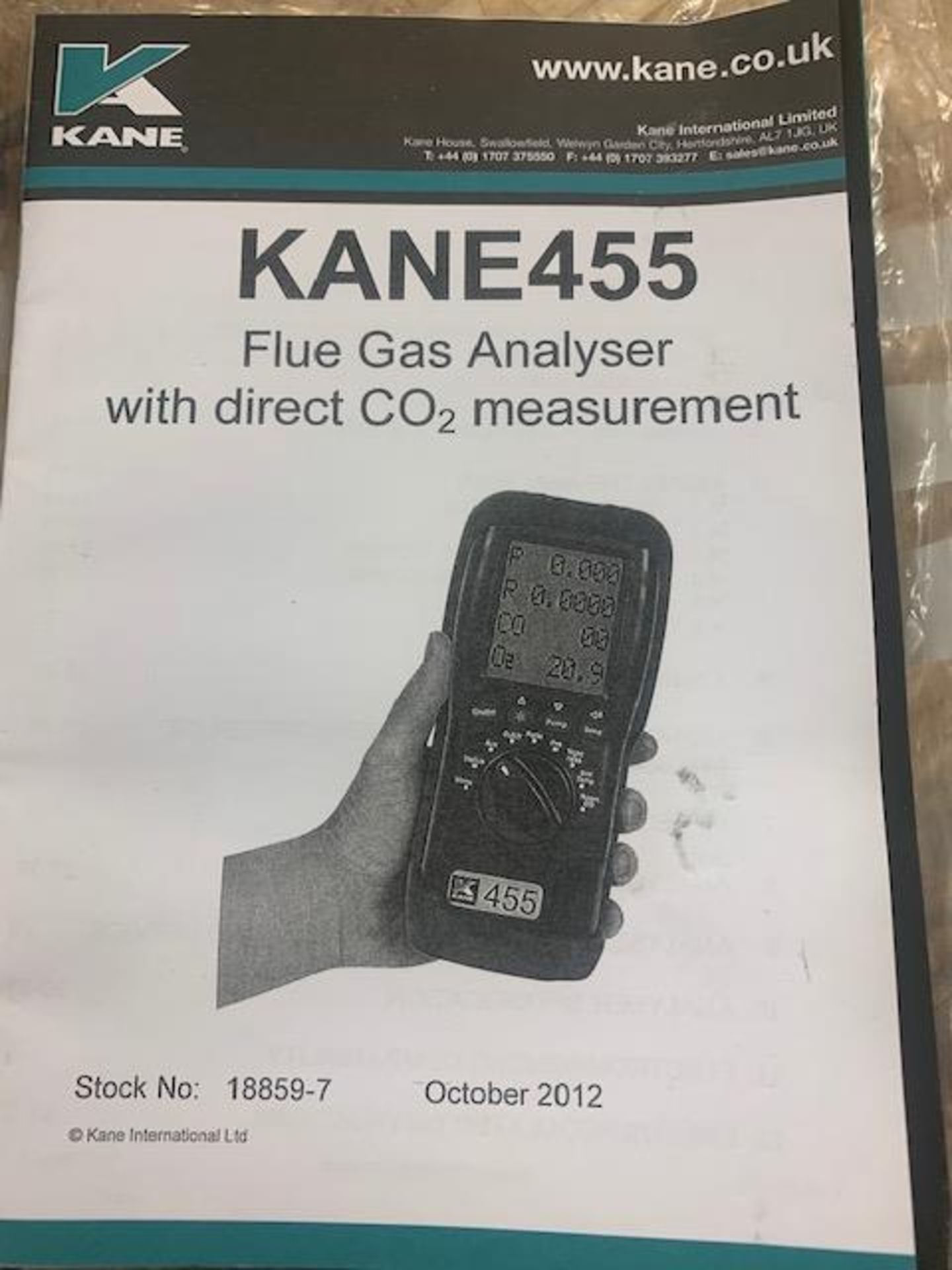Kane 455 flue gas analyser with direct CO2 measuring kit c/w case and car charger. - Image 4 of 5