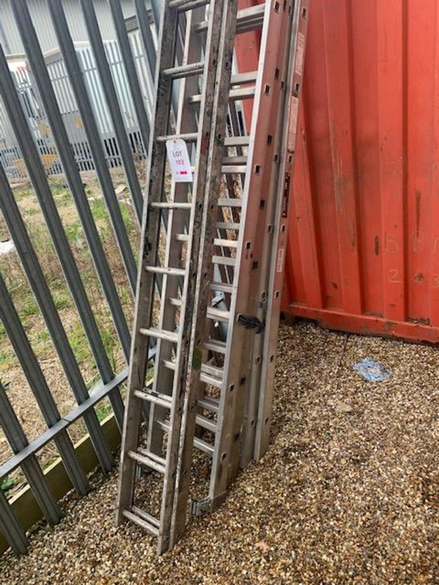 Various sections of step ladders incomplete as lotted