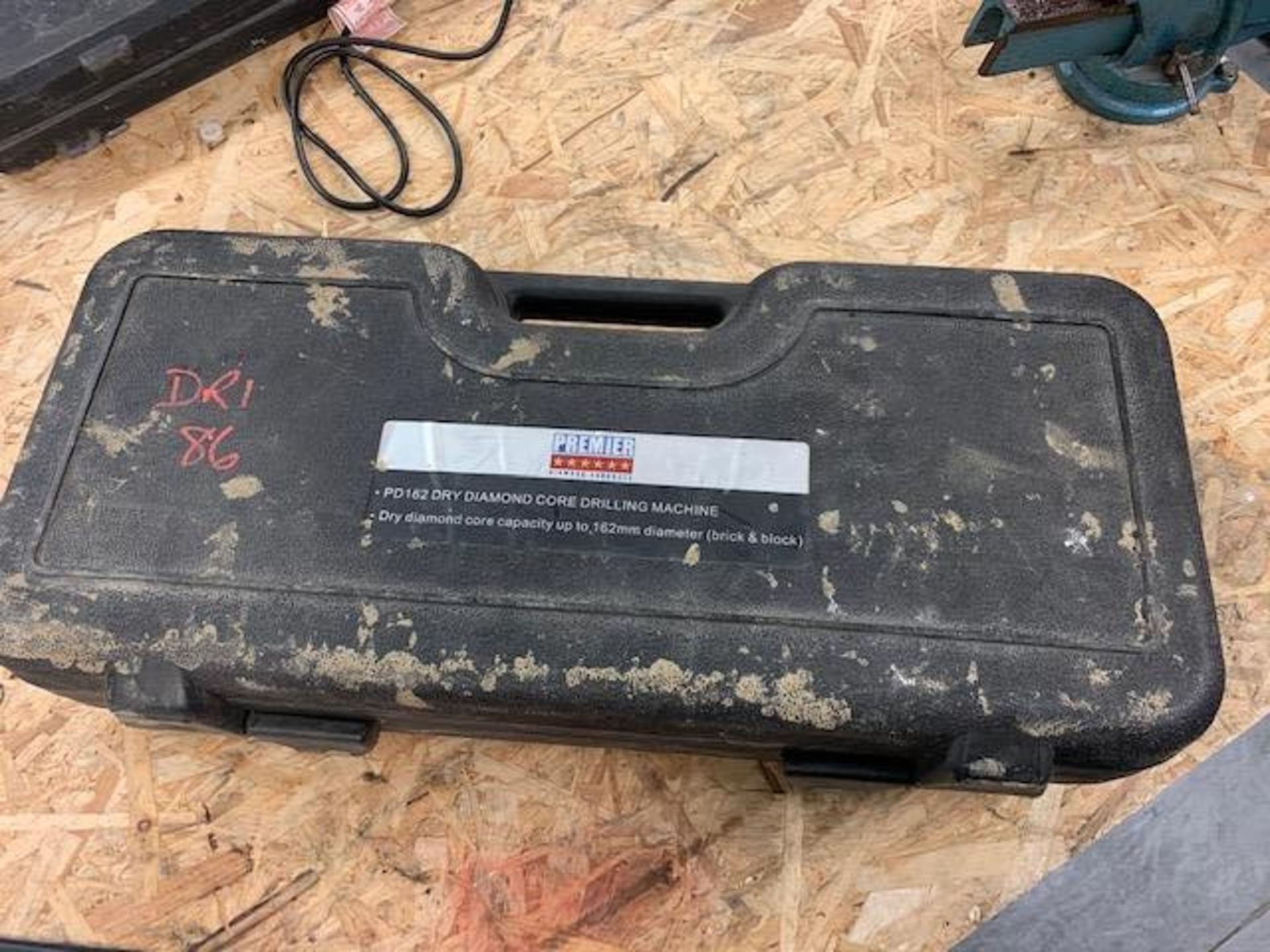 Premier diamond core drill machine model PD162 s/n 1008040 110v c/w case - Image 2 of 2