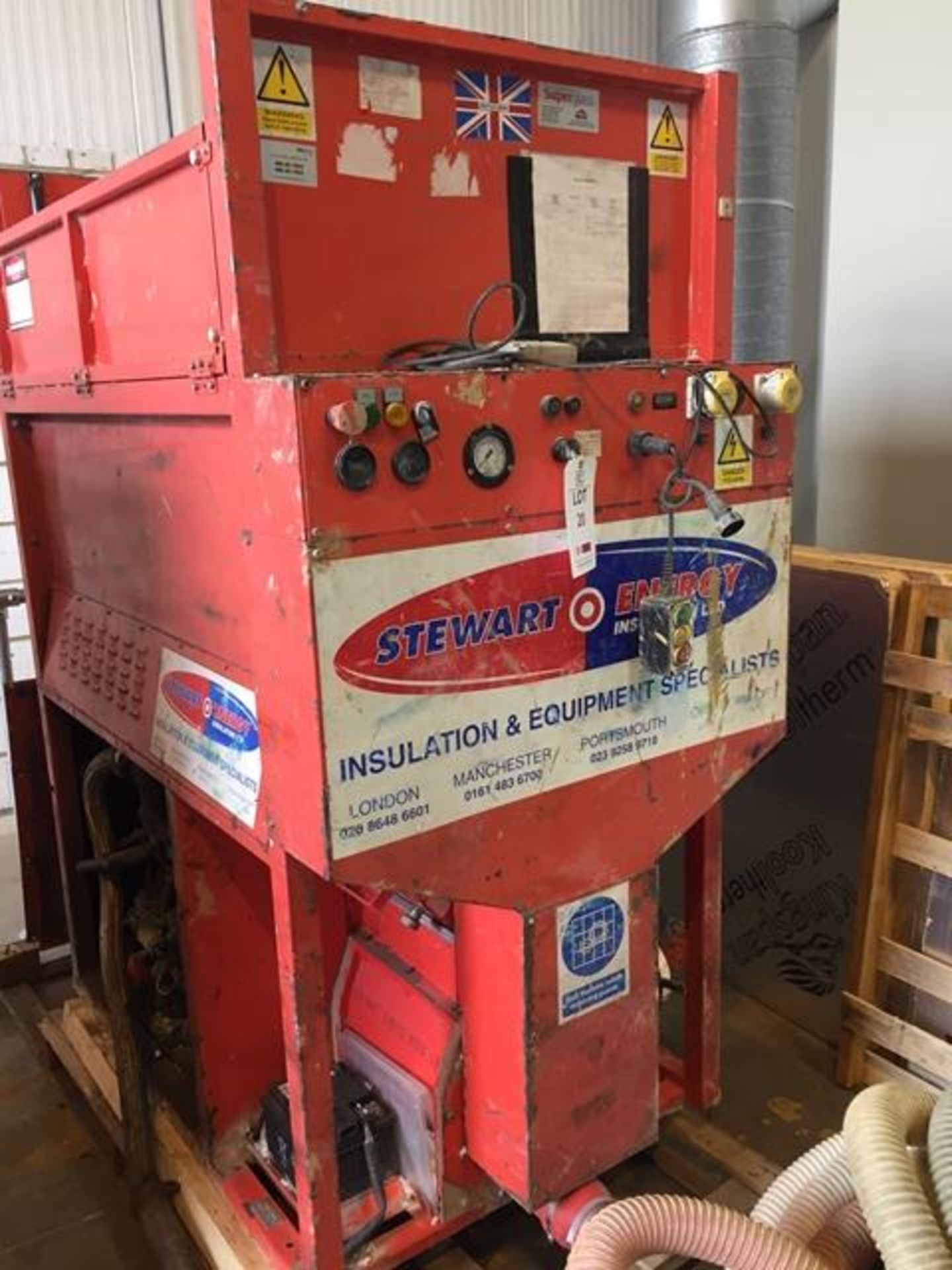 Stewart Energy Insulation Ltd Cavity wall fibre insulation pump model FM1000MKS s/n unknown,