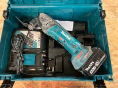 Makita DTM50 cordless multi tool c/w 1x5.0ah lithium batteries + DC18RC 20 v charger and case