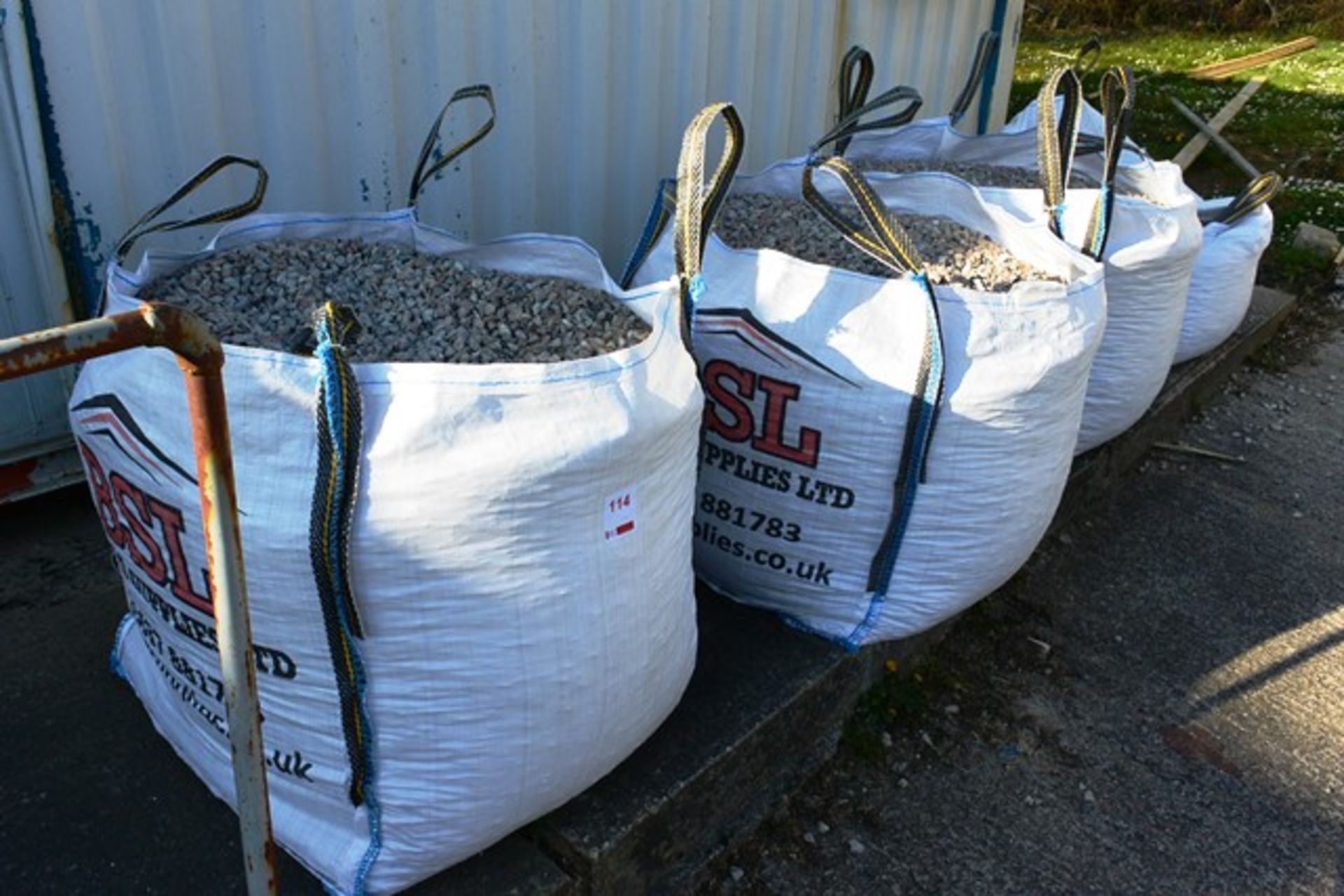 Contents of four dumpy bags incl. gravel/aggregate (Please note: A work Method Statement and Risk