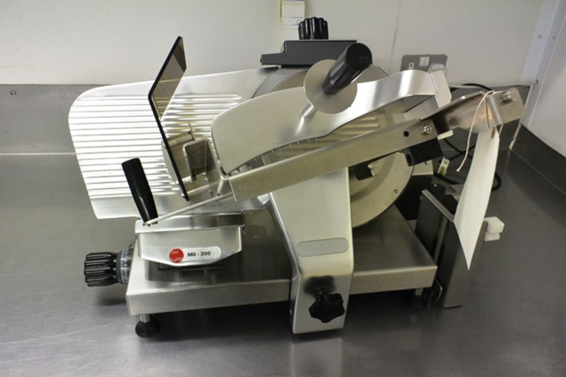 MG 350 stainless steel bench top meat slicer, 240v - Image 2 of 2