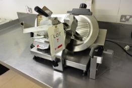 MG 350 stainless steel bench top meat slicer, 240v
