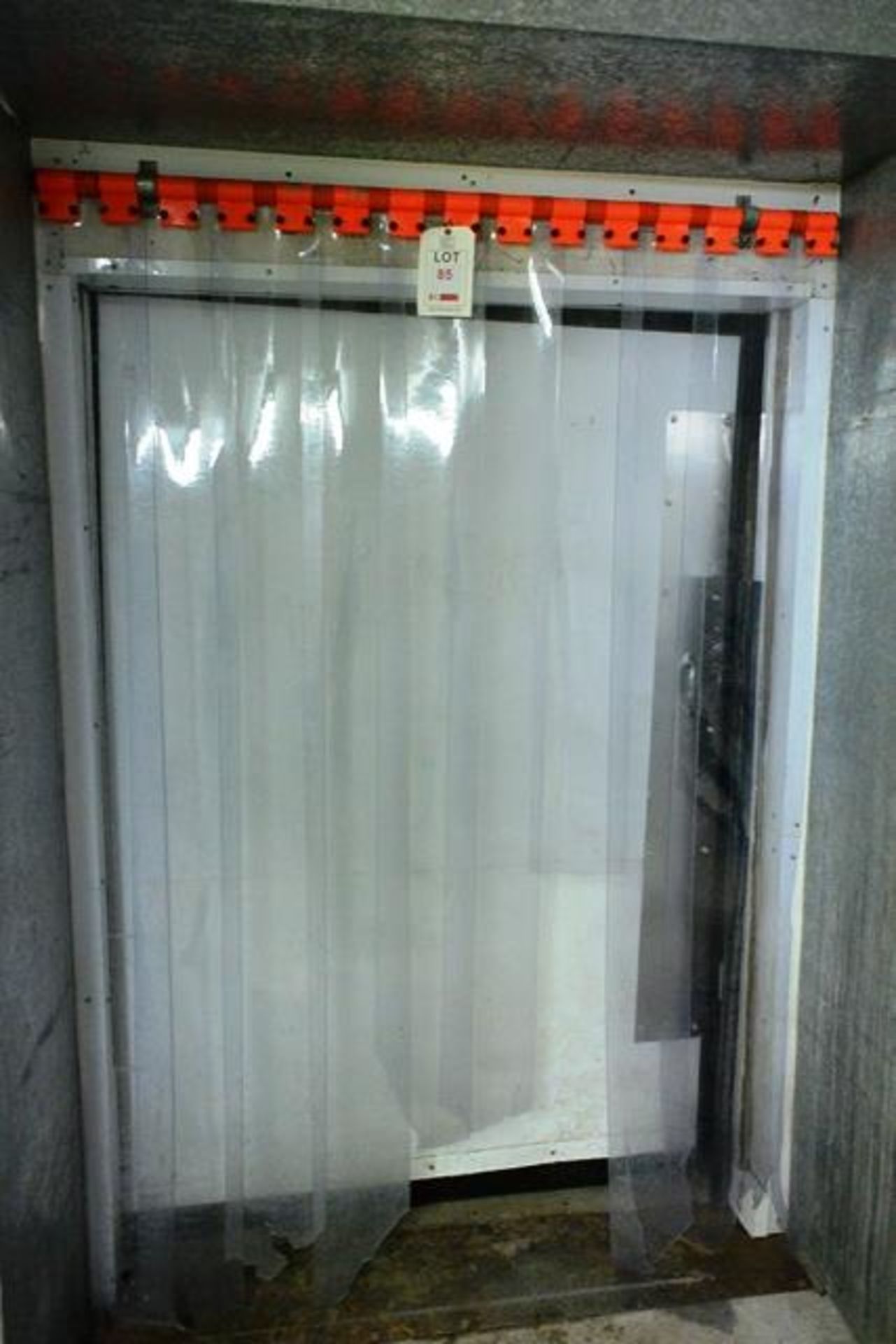 Quantity of rubber fly barriers, with hanging rail (approx 1.2m width)