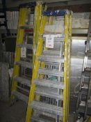 3 x aluminium step ladders, 6 tread. Located: AC Interiors, Unit A1, Deseronto Trading Estate, St