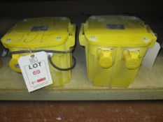 2 x site transformers, 5kva, 3 outlet, 110v. Located: AC Interiors, Unit A1, Deseronto Trading