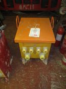 Site transformer, 10kva, 4 16amp outlets, 2 x 32amp outlets, 110v. Located: AC Interiors, Unit A1,