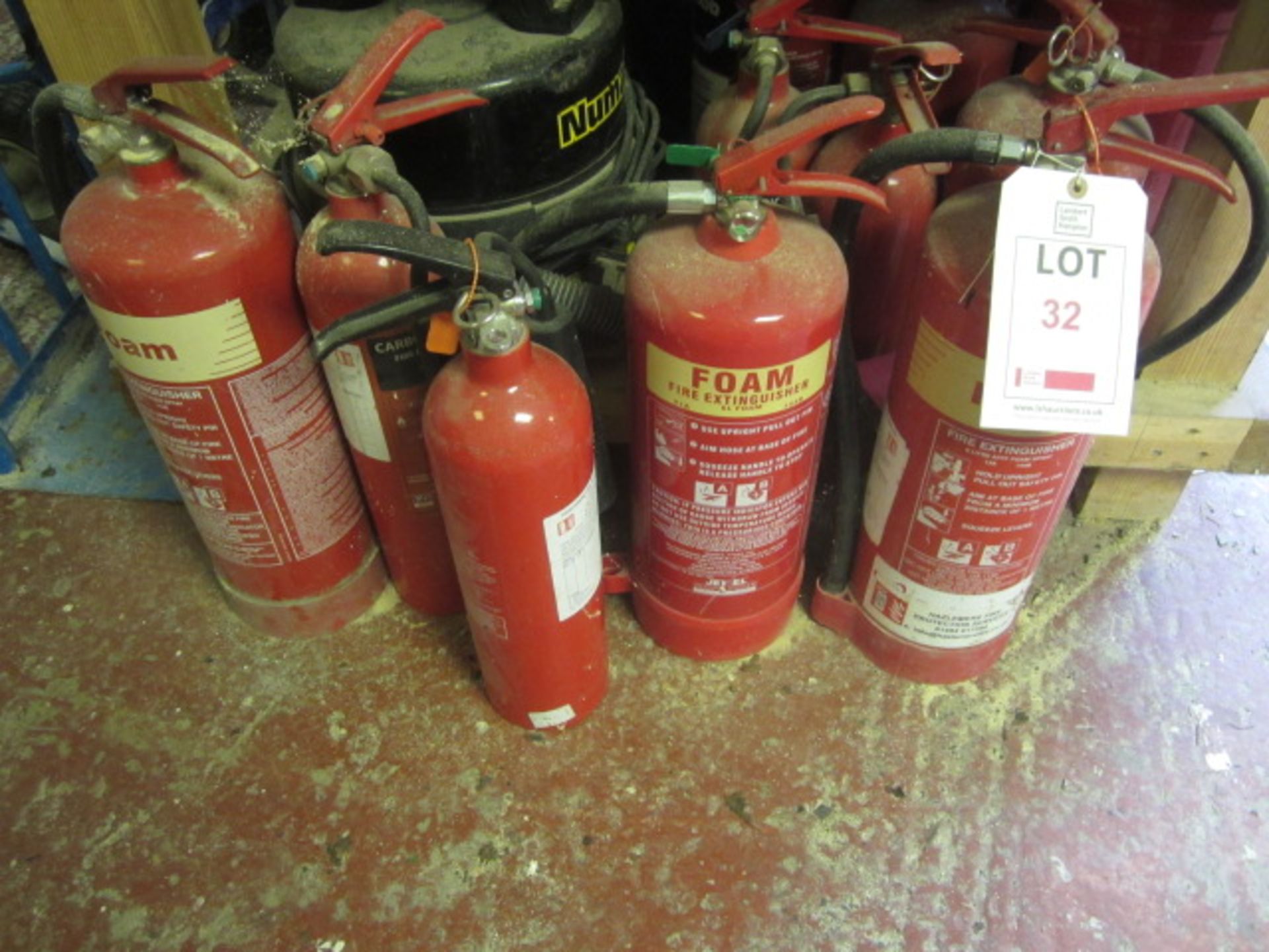 Quantity of assorted fire extinguishers. Located: AC Interiors, Unit A1, Deseronto Trading Estate,