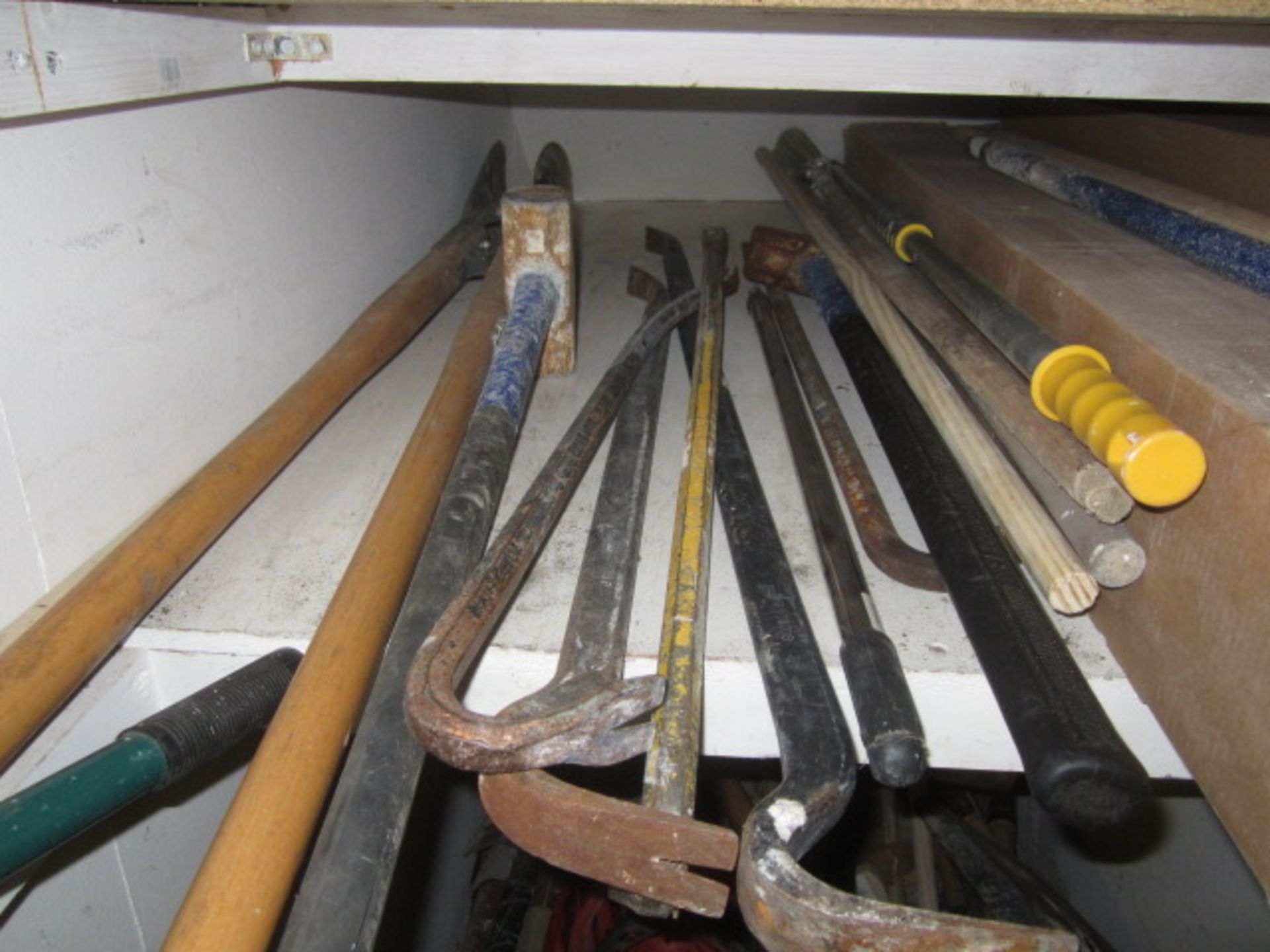 Quantity of assorted tools including spades, shovels, brushes, crow bars etc. Located: AC Interiors, - Image 2 of 4