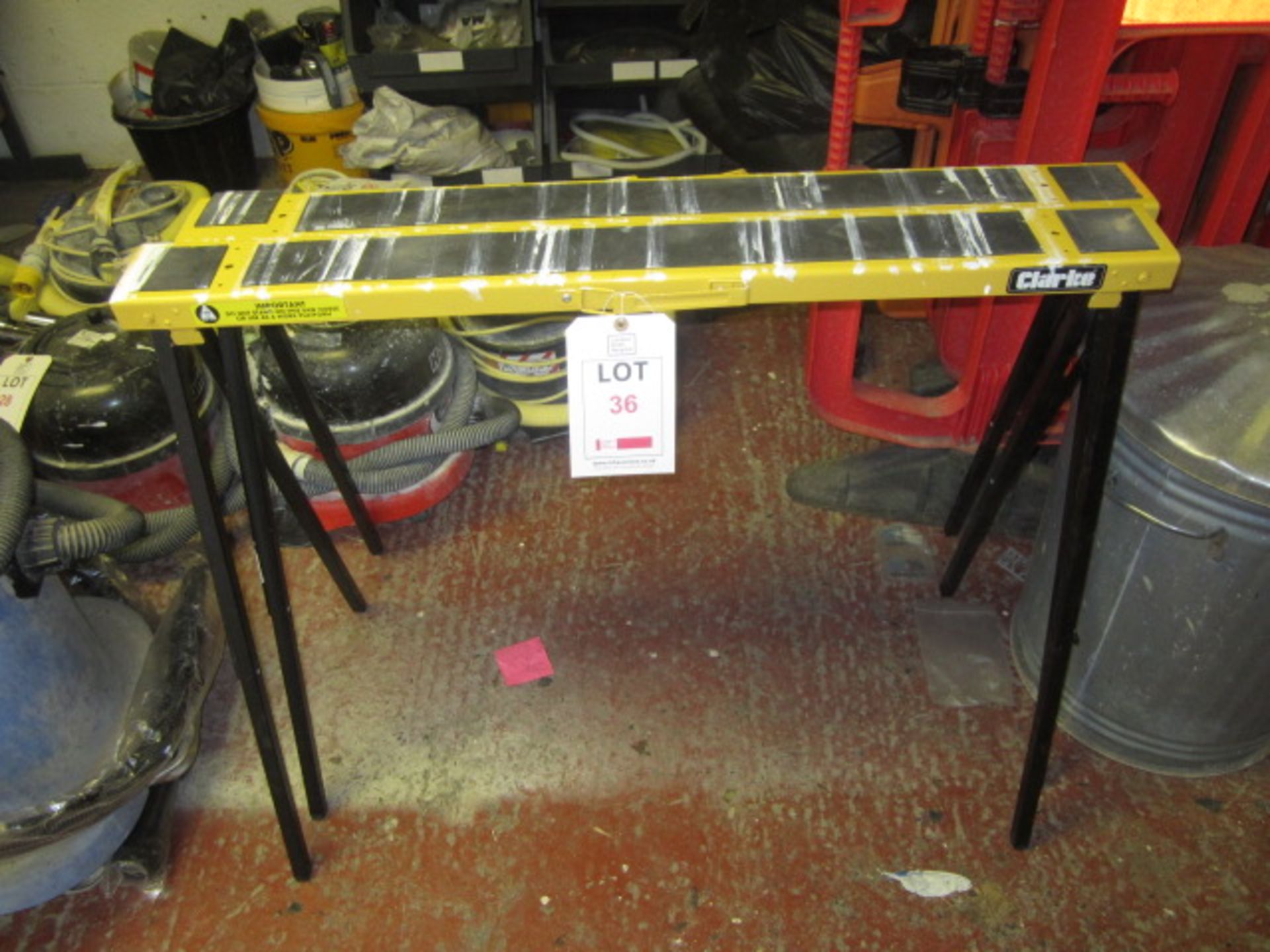 2 x Clarke collapsible work platforms. Located: AC Interiors, Unit A1, Deseronto Trading Estate,