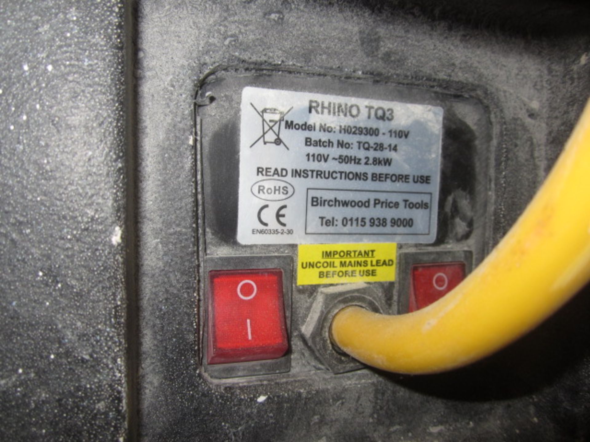 3 x Rhino TQ3 infra-red mobile heaters, 110v - heating element missing. Located: AC Interiors, - Image 3 of 4