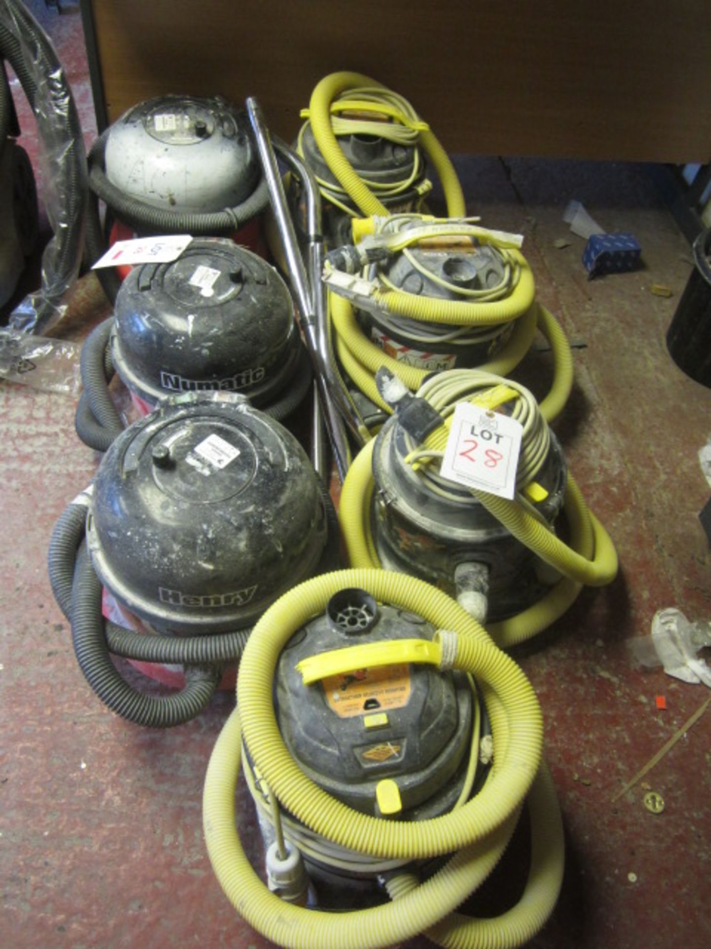 7 x assorted vacuums - unsure of working condition- for spares or repairs. Located: AC Interiors,