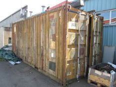 20ft shipping container (excluding contents) (Please note: this lot cannot be removed until the