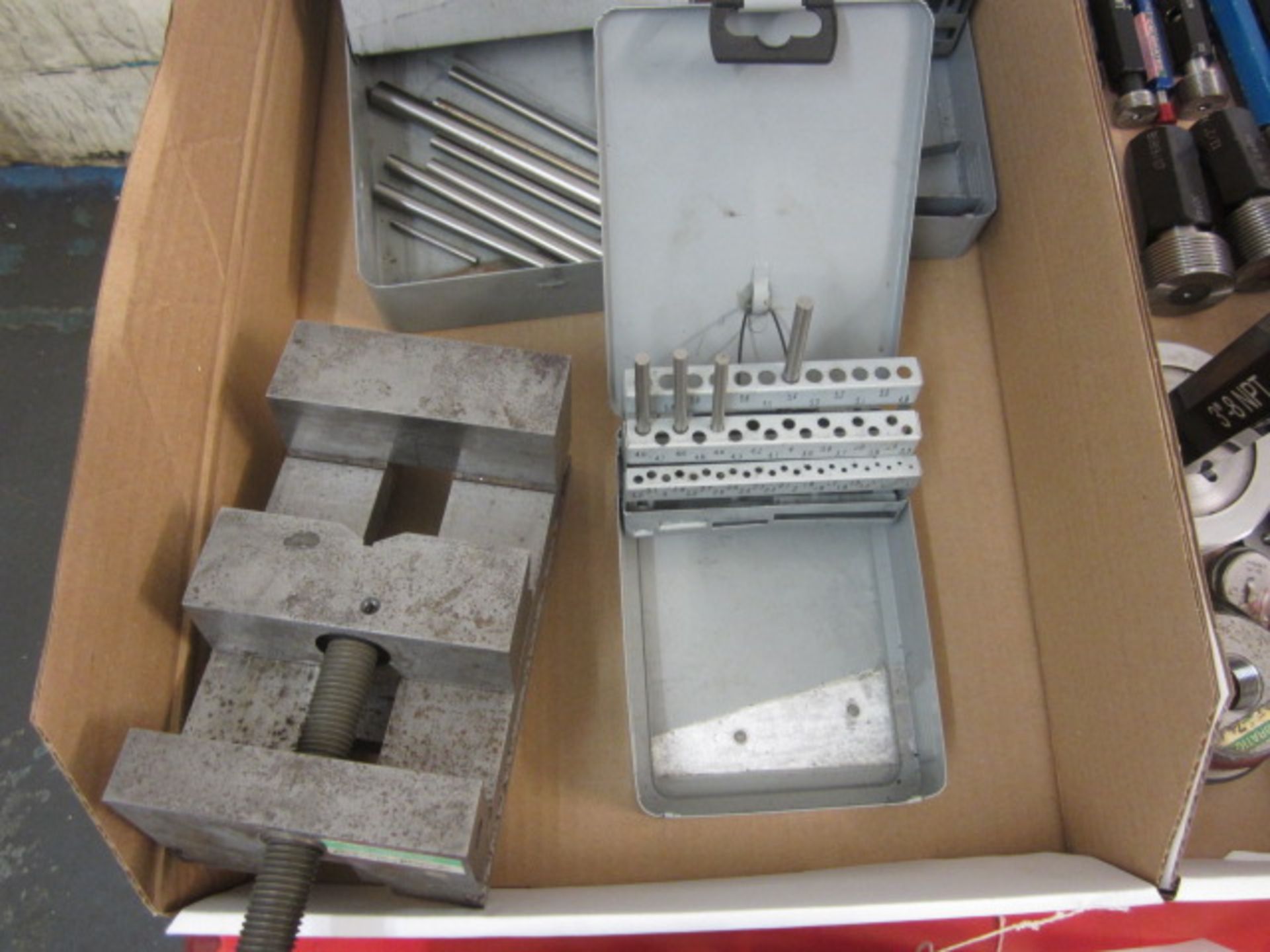 Box of assorted jobber blanks and 4" machine vice - Image 3 of 3