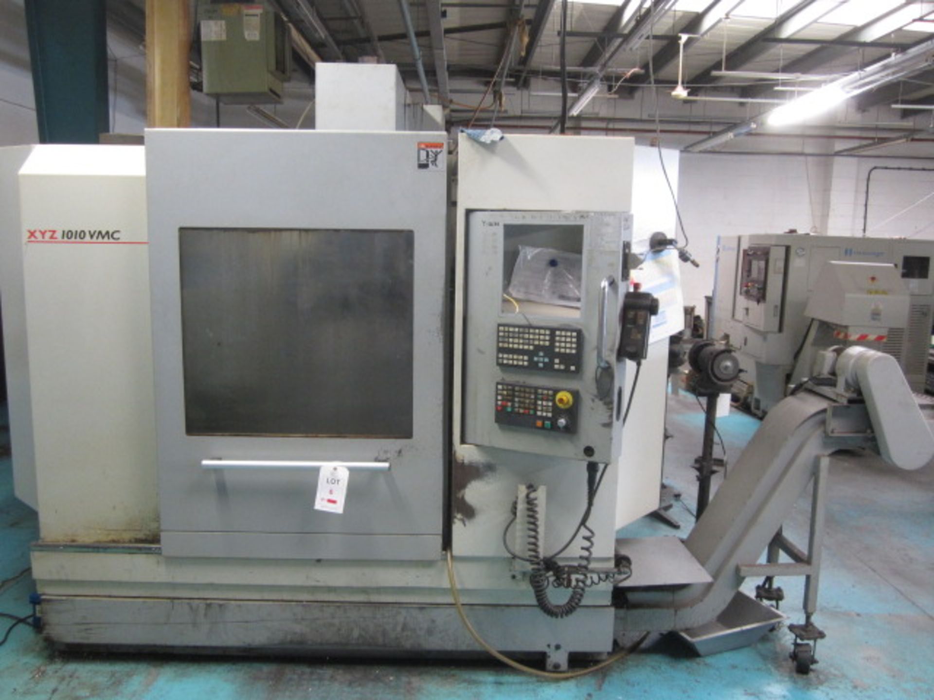 XYZ 1010 VMC CNC vertical machining centre, serial no: V0302116 (2003), no control, ATC swarf