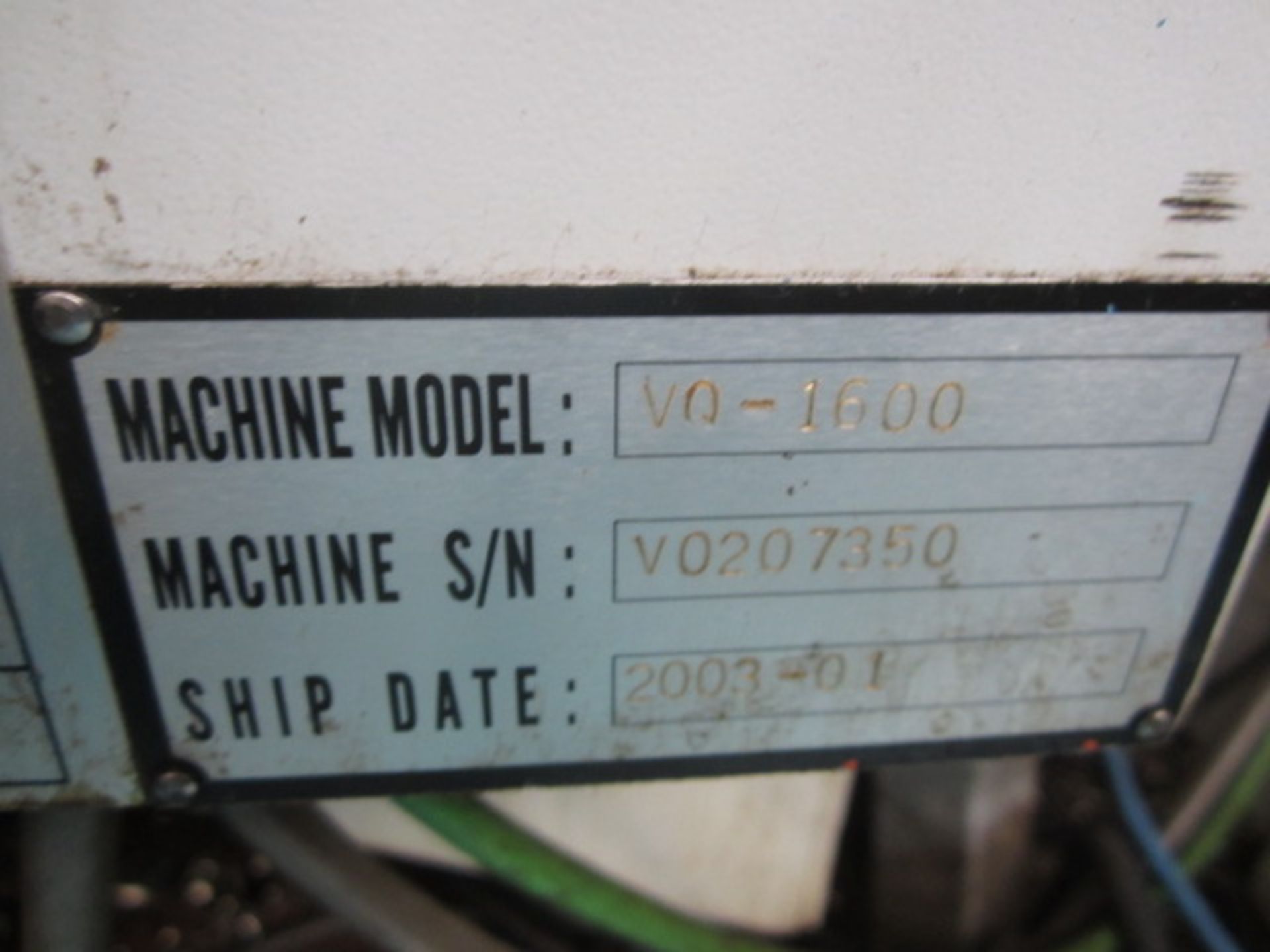 XYZ 1610 VMC CNC vertical machining centre, model VO-1600, serial no: V0207350 (2003), Siemens - Image 6 of 8