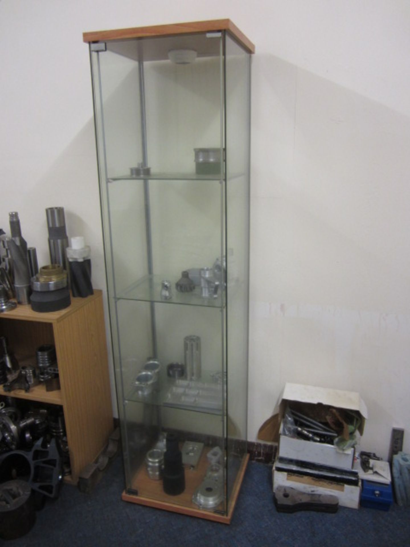 Three multi shelf glass display units - Image 2 of 3