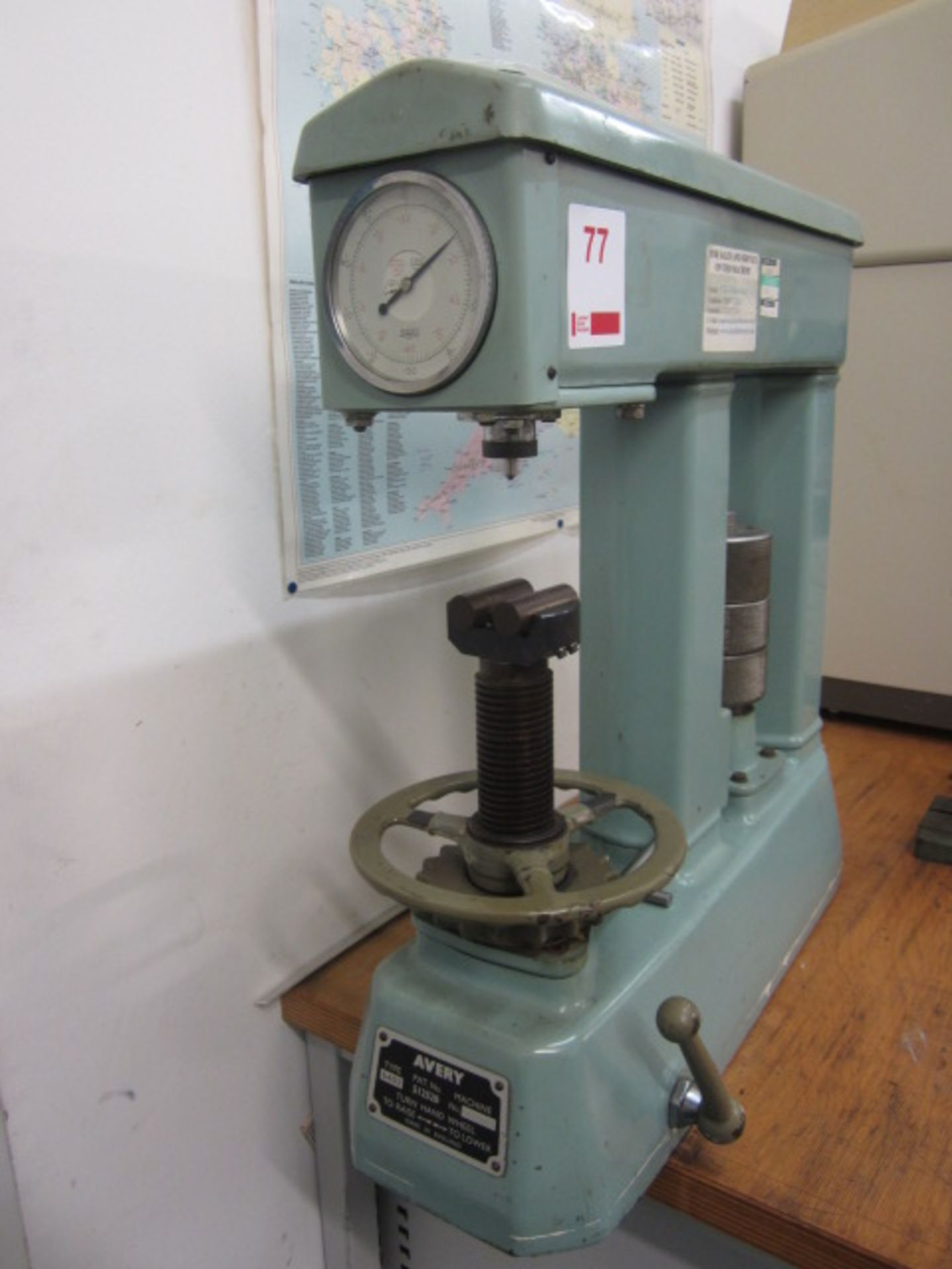 Avery 6402 hardness tester machine, E62578/25